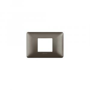 Matix placca 2 posti centrati color iron am4819mir
