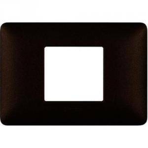 Matix placca 2 posti centrati colore marrone caffe am4819tgg