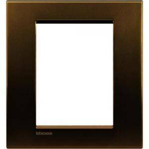 Livinglight placca 3+3 posti colore bronzo lna4826bz