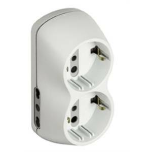 Adattatore b4 2 prese bipasso e 2 tedesche colore bianco s3614d