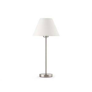 Lampada da tavolo nidia e27 nikel/beige 68423