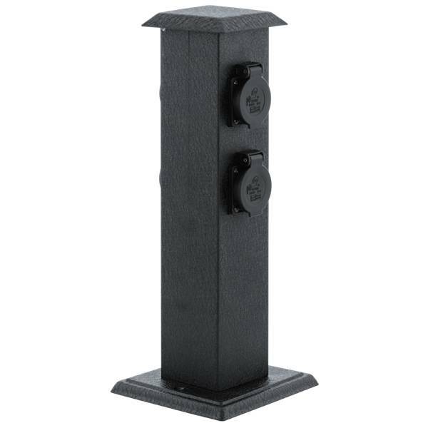 eglo eglo colonnina per esterno park 4 con prese colore nero altezza 40 cm 93426 - foto 1