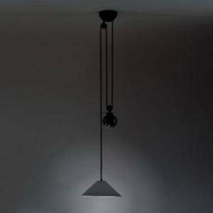 Lampada a sospensioone aggregato solo diffusore cono 53cm metallo grigio antracite a089960