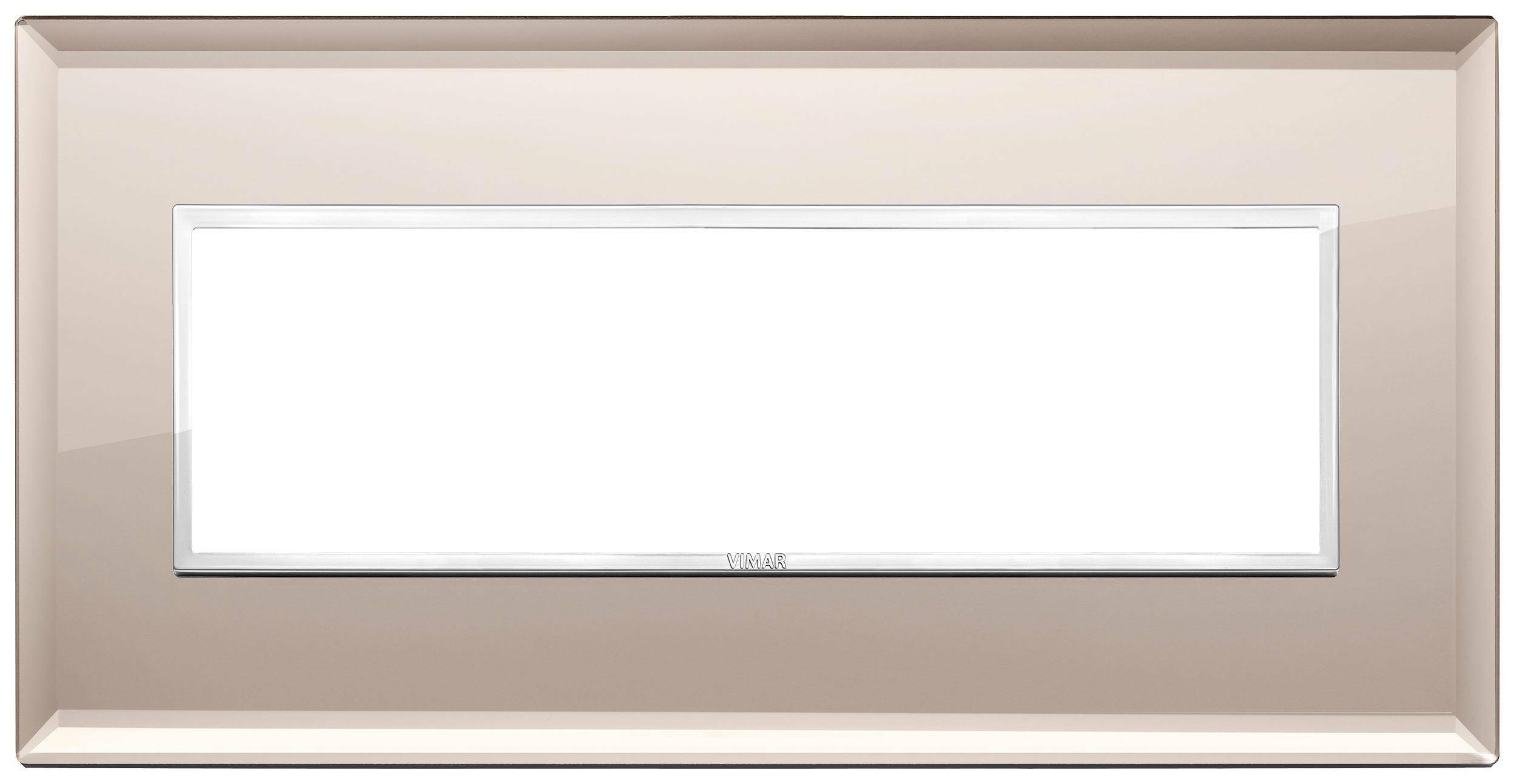 vimar vimar eikon evo placca 7 posti colore specchio bronzato 21657.75 - foto 1