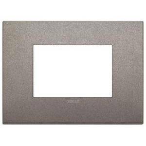 Arke' placca classic 3 moduli colore titanio matt 19653.04
