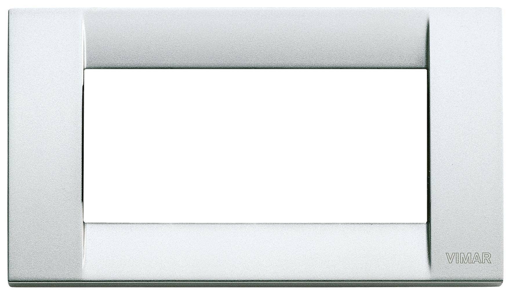 vimar vimar idea placca 4 moduli colore argento metallizzato 16734.21 - foto 1