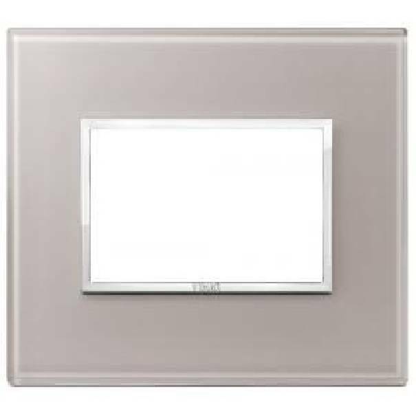 vimar vimar eikon evo placca 3 moduli colore grigio perla 21653.73 - foto 1