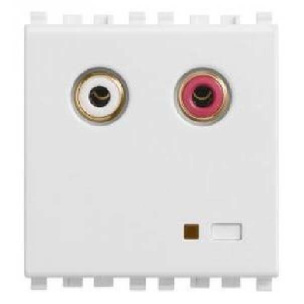 vimar vimar eikon ingresso audio rca 2 moduli colore bianco 20582.b - foto 1