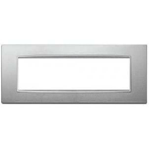 vimar vimar eikon placca classic 7 moduli color argento matt 20657.n13 - foto 1