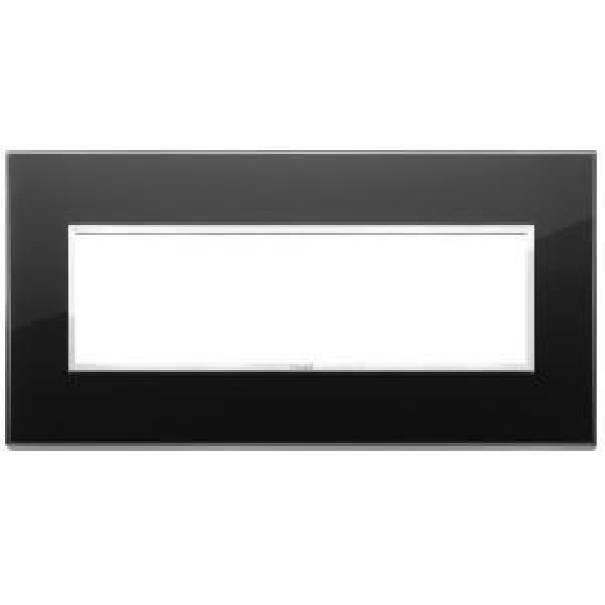 vimar vimar eikon evo placca 7 moduli colore nero diamante 21657.76 - foto 1