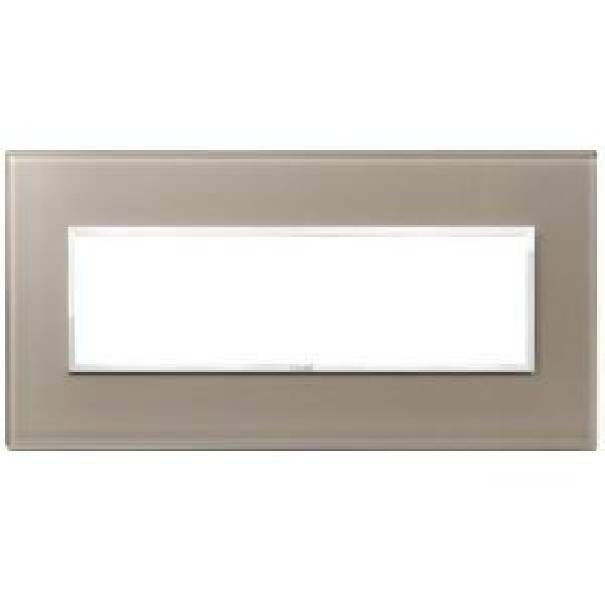 vimar vimar eikon evo placca 7 moduli color opale bruno 21657.74 - foto 1