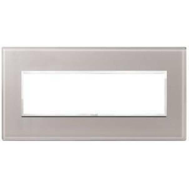 vimar vimar eikon evo placca 7 moduli colore grigio perla 21657.73 - foto 1