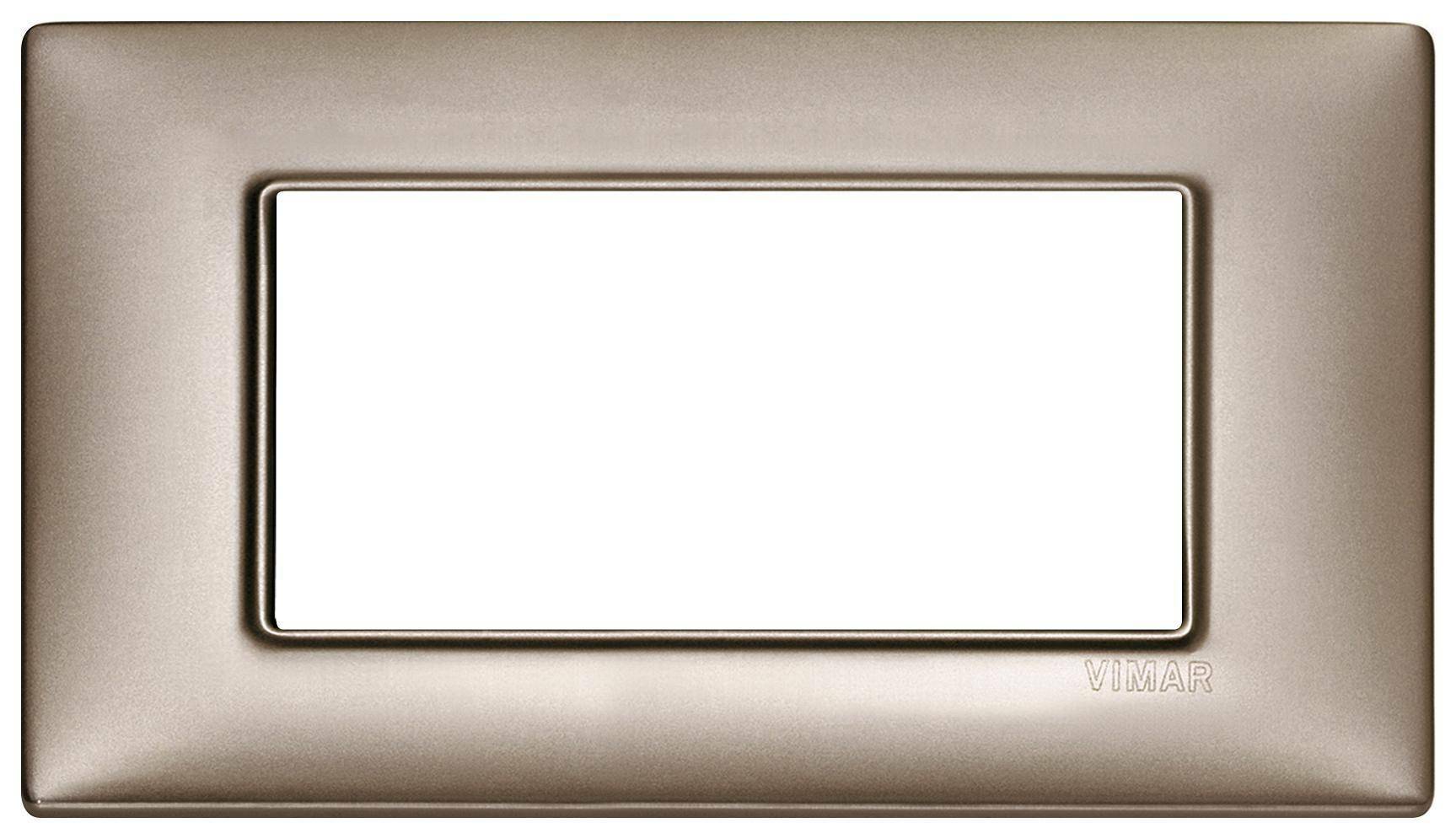 vimar vimar plana placca 4 moduli metallo colore nichel perlato 14654.74 - foto 1