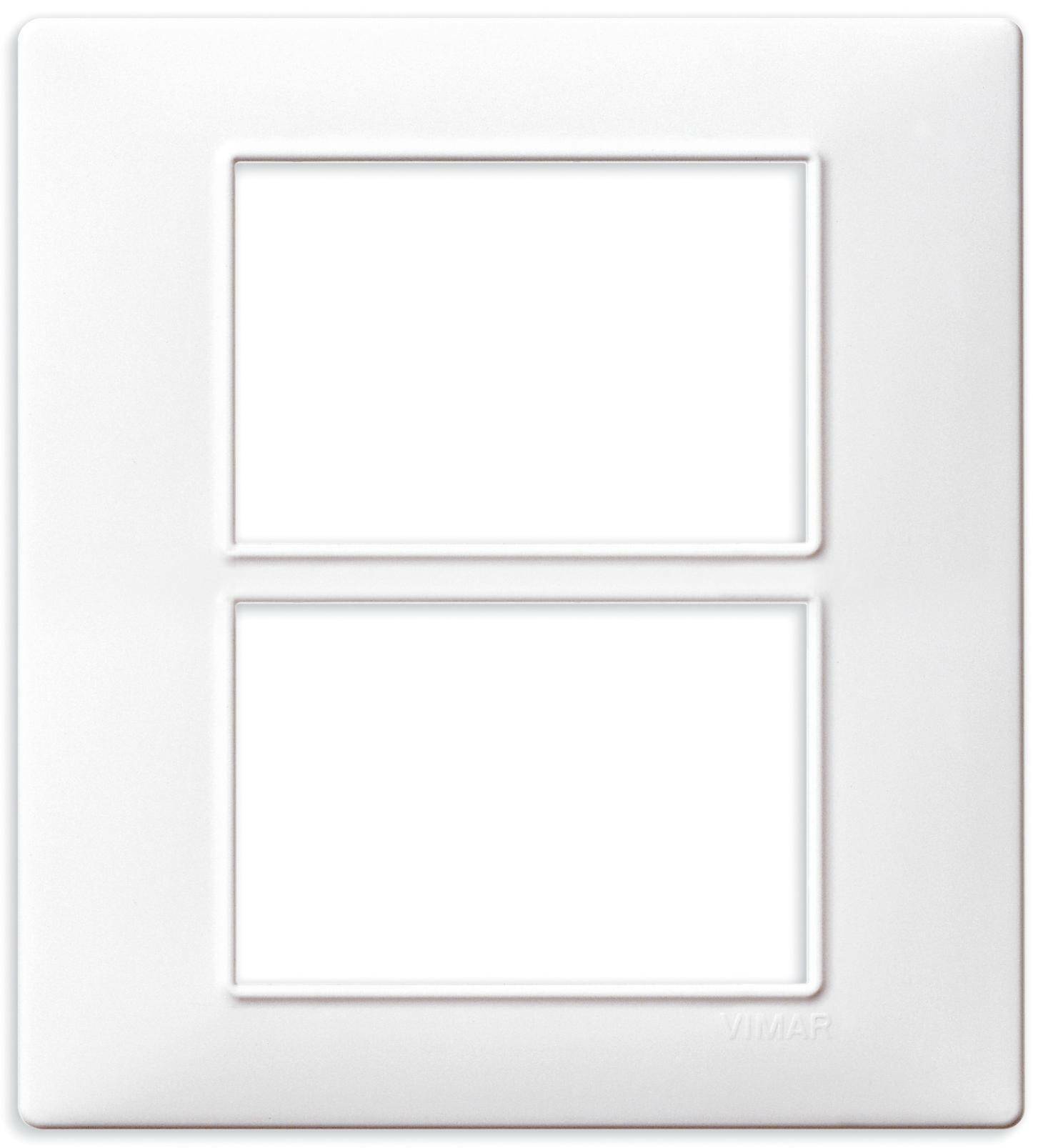 vimar vimar plana placca 3+3 moduli in tecnopolimero colore bianco 14659.01 - foto 1