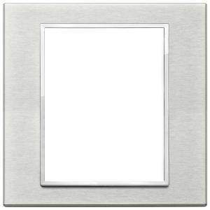 Eikon evo placca 8 moduli alluminio colore grigio next 21668.02