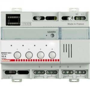 Myhome attuatore scs 4x16a 6 moduli din bmsw1003