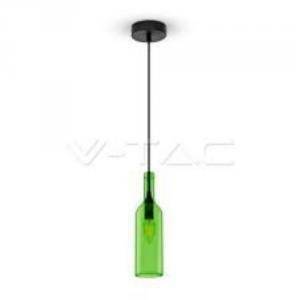 Lampadario con portalampada bottiglia verde attacco e14  3767
