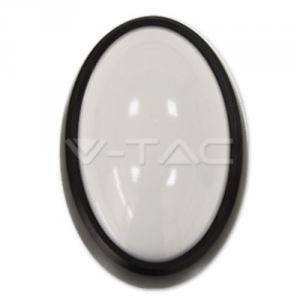 Plafoniera led 8w ovale nera luce calda 3000k 1267 vt-8014