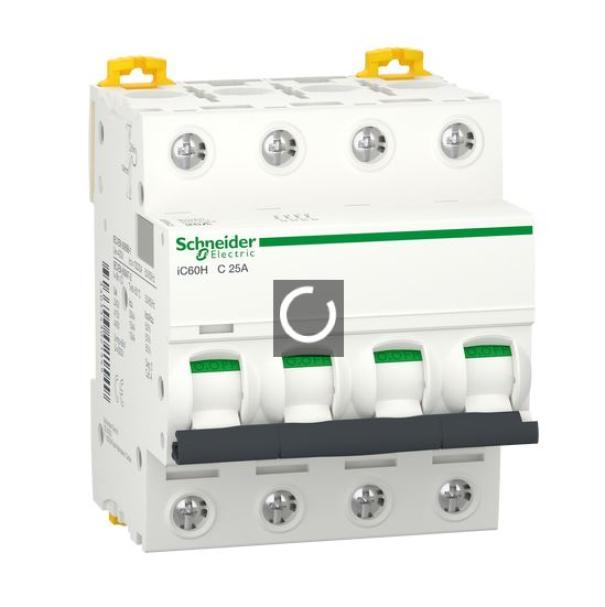 Interruttore magnetotermico Schneider Electric Acti9 iC60H 4P 25A 10000A curva C -A9F89425 01