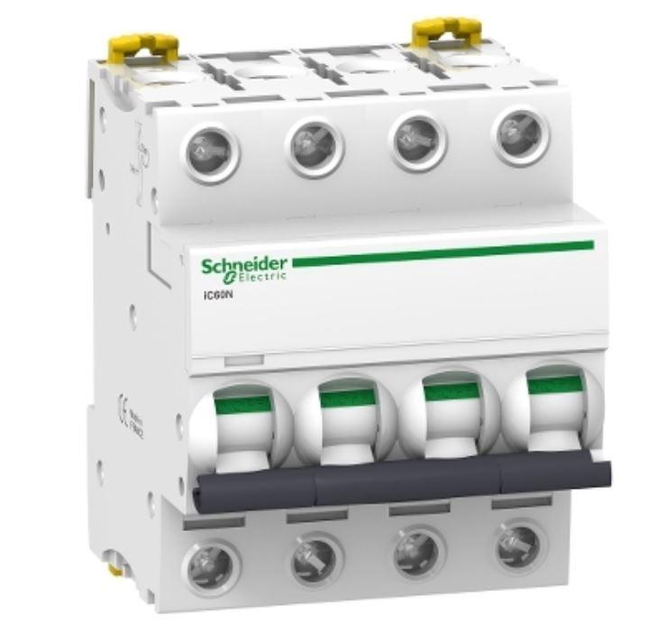 Interruttore magnetotermico Schneider Electric Acti9 iC60N 4P 63A 6000A curva C -A9F79463 01