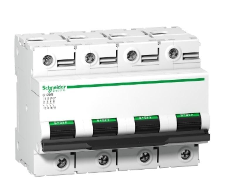 Interruttore magnetotermico Schneider Electric Acti9 C120N 4P 100A 10000A curva C -A9N18374 01
