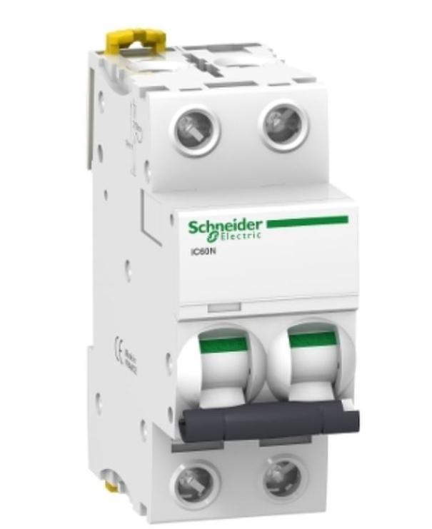 Interruttore magnetotermico Schneider Electric Acti9 iC60N 2P 20A 6000A curva C -A9F79220 01