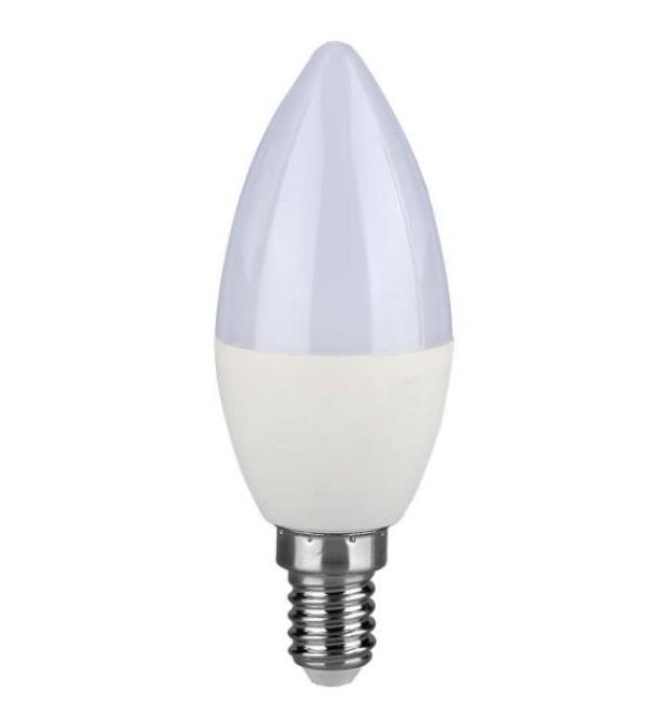 Lampadina led candela C37 V-tac chip Samsung E14 4,5W 3000K VT-226 -  21171 01