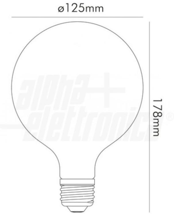 Lampadina led Alpha Elettronica E27 12W 2700K dimmerabile - LF176/1WW 02