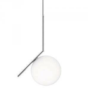 Lampada a sospensione serie ic s1 60w attacco e14 colore cromo f3175057