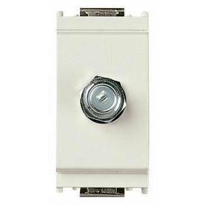 Idea presa tv satellite con connettore femmina tipo f colore bianca 16331.b