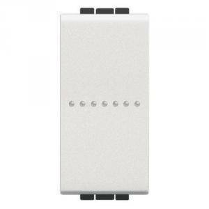 Livinglight pulsante assiale 1 polo 1 modulo colore bianco n4055n