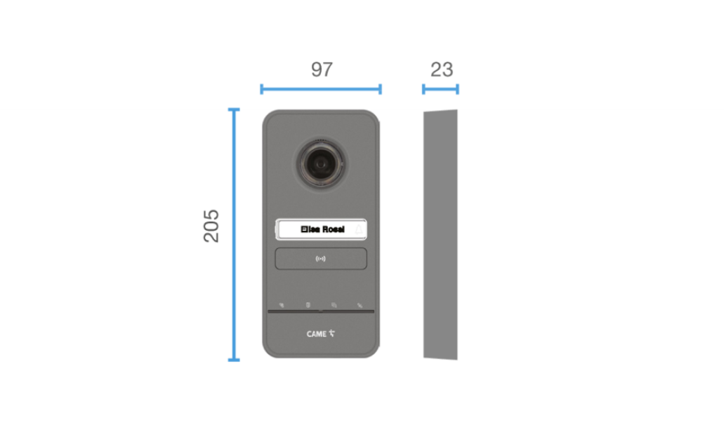 Kit videocitofonico Came videocitofono+posto esterno+alimentatore - 8K40CF-021 05