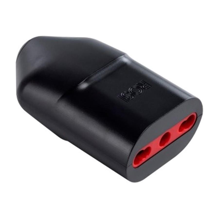 rosi presa mobile rosi materiale elettrico 16a 2p+t nero - rs9705n - foto 1