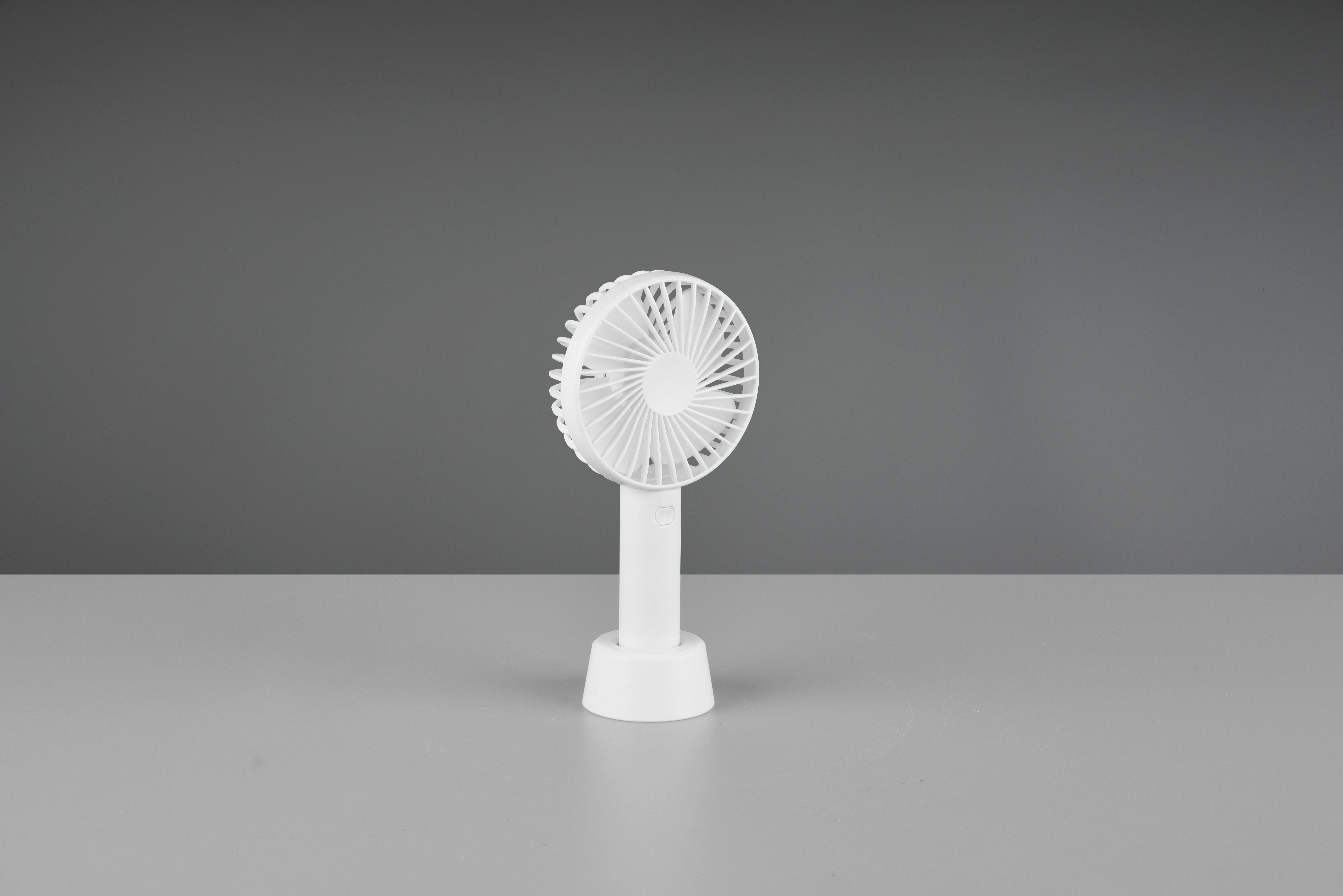 WINDY VENTILATORE DA APPOGGIO E PORTATILE BIANCO 3 VELOCITA' RICARICABILE CON USB H.22CM 01