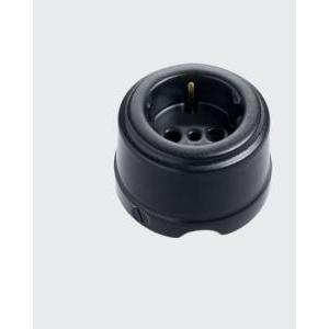 Presa unel  simplex 16a nero opaco - sx210.n