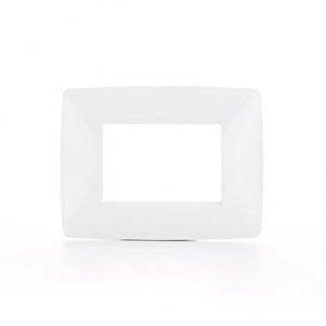 Chorus placca one tecnopolimero 3 moduli colore bianco latte gw16103tb
