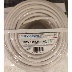 Cavo multipolare h05vv-f  3gx1,5 50 metri -h05vv-f/3gx1,5bi/b50