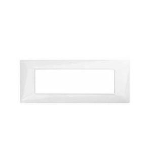Placca tecnopolimero joy compatibile bticino matix 6 moduli bianco - m8007-01 - joy-p5006-bi