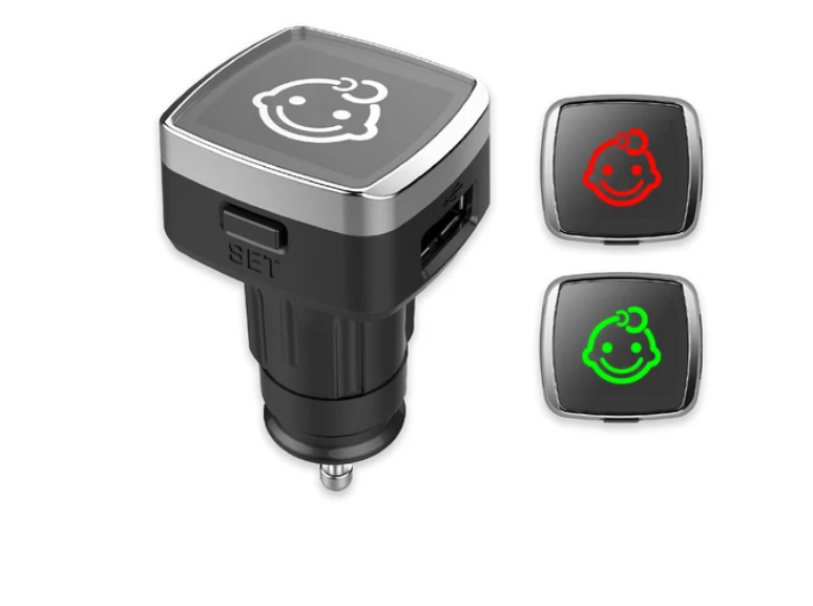 display accendisigari baby bell con indicatore luminoso e presa usb 1a display per presa accendisigari baby bell con pulsante set e porta usb 1a