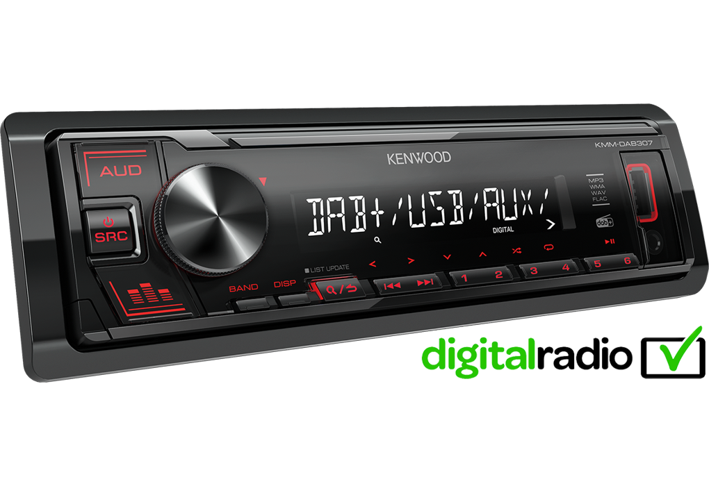 Stereo auto Kenwood con DAB+ Integrato - KMMDAB307 01