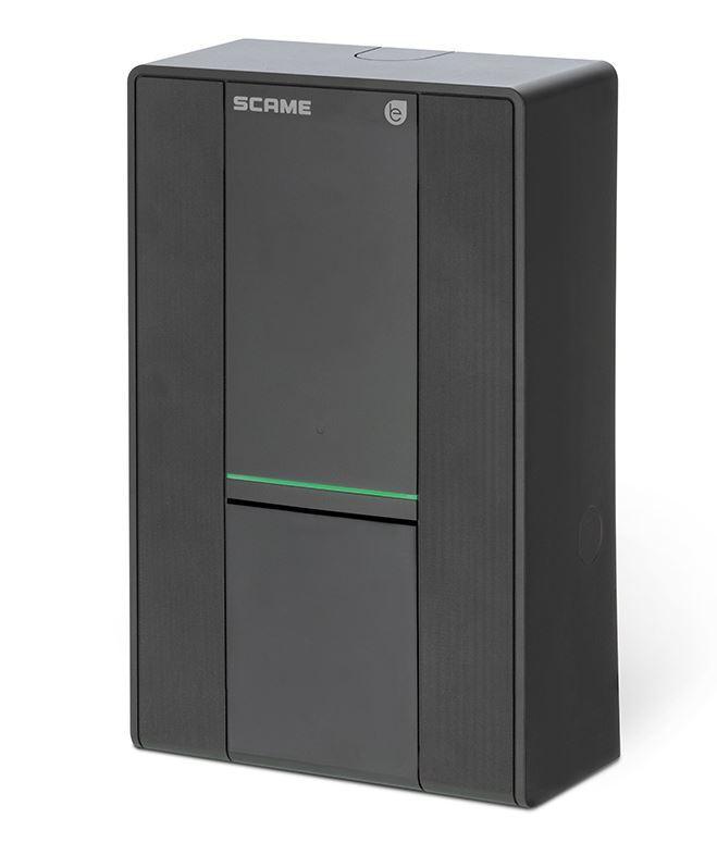 WallBox Scame 1 presa tipo 2 32A 400Vac 22kW con blocco spina controllo con smart APP - 205.W119-D 01