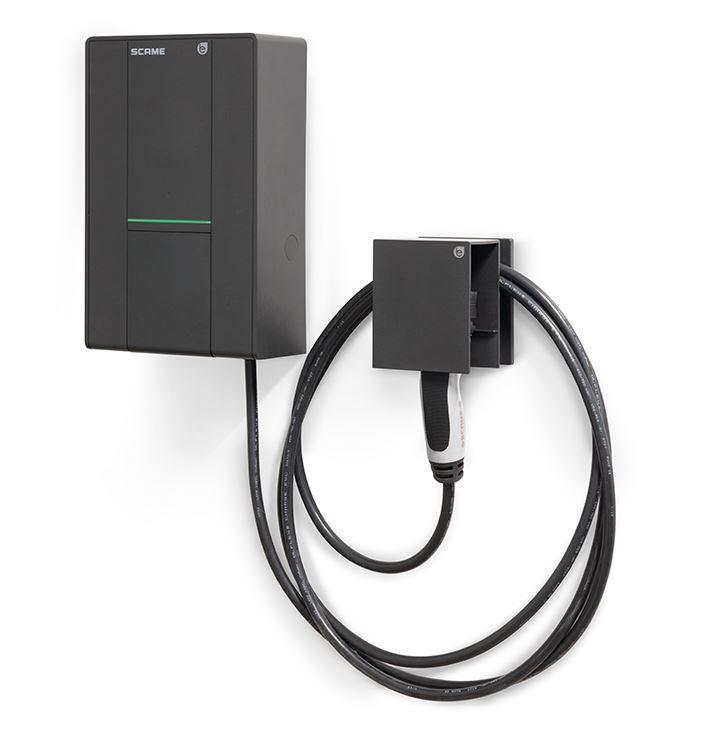 WallBox Scame 1 connettore tipo 2 32A 22kW con cavo controllo con smart APP - 205.W119-U 01