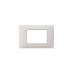Plana placca 3 moduli tecnopolimero colore bianco 14653.01