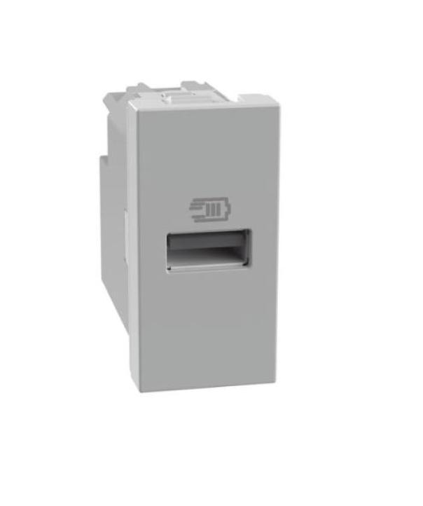 Caricatore Usb Bticino MatixGo tipo A max 15W 1 modulo grigio - JG4191A 01