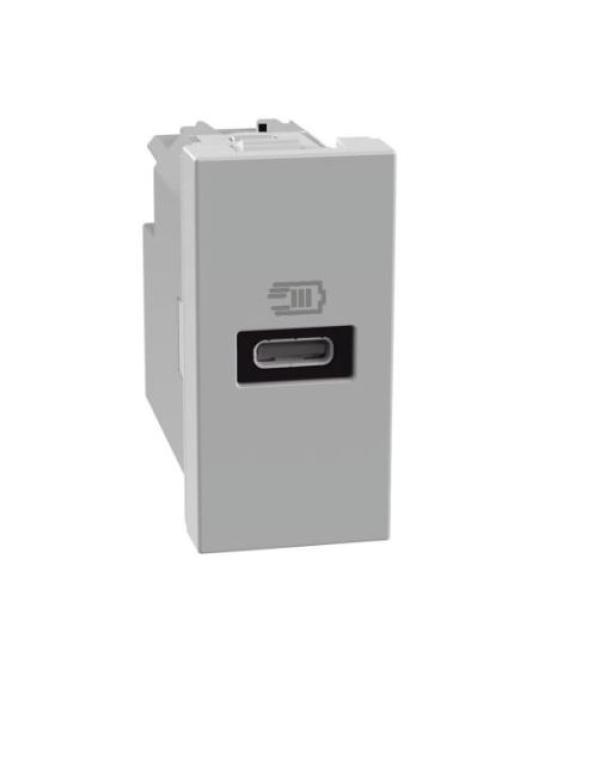 Caricatore Usb Bticino MatixGo tipo C 1 modulo grigio - JG4192C 01