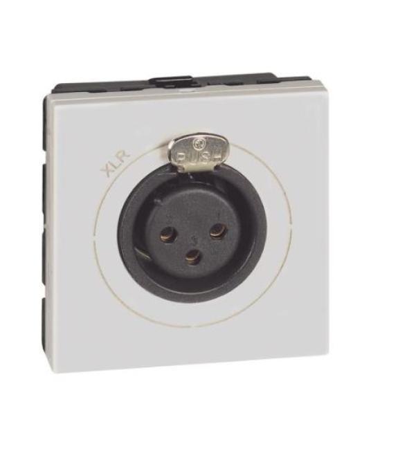 Connettore audio Bticino MatixGo XRL 3 pin F 2 moduli bianco - JW4295 01