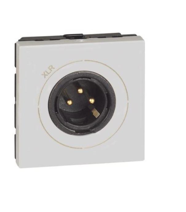 Connettore audio Bticino MatixGo XRL 3 pin M 2 moduli bianco - JW4296 01
