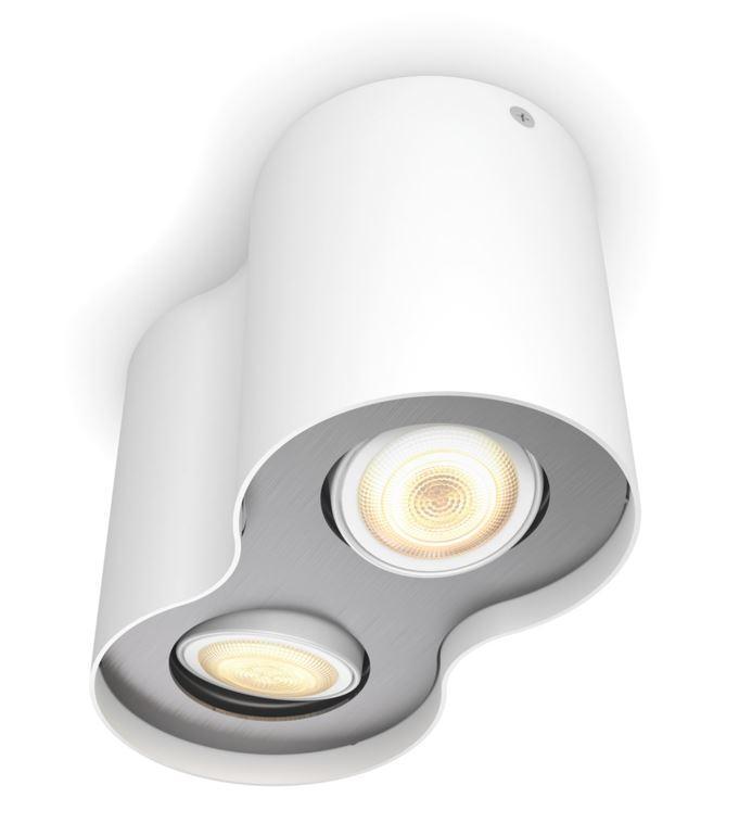 Faretto doppio Philips Hue Pillar con dimmer switch GU10 5,5W 2200-6500K bianco - 5633231P7 01