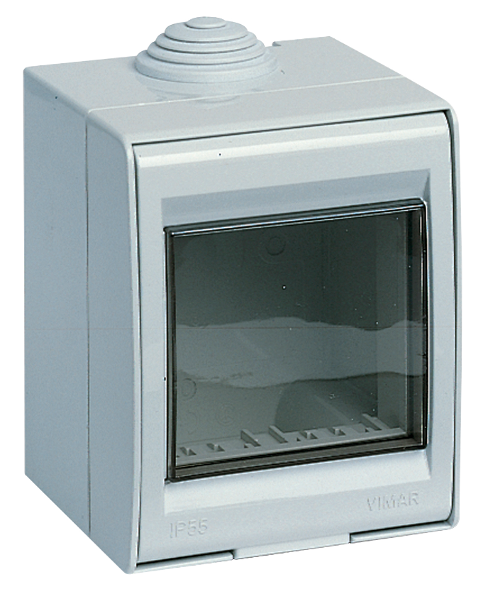 Contenitore stagno da parete Vimar Idea 2 moduli IP55 grigio - 13523 01