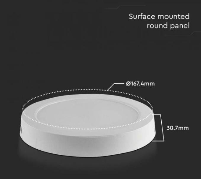 Pannello led V-tac montaggio in superficie retroilluminato 12W 3000K VT-60012-RD -  7873 03